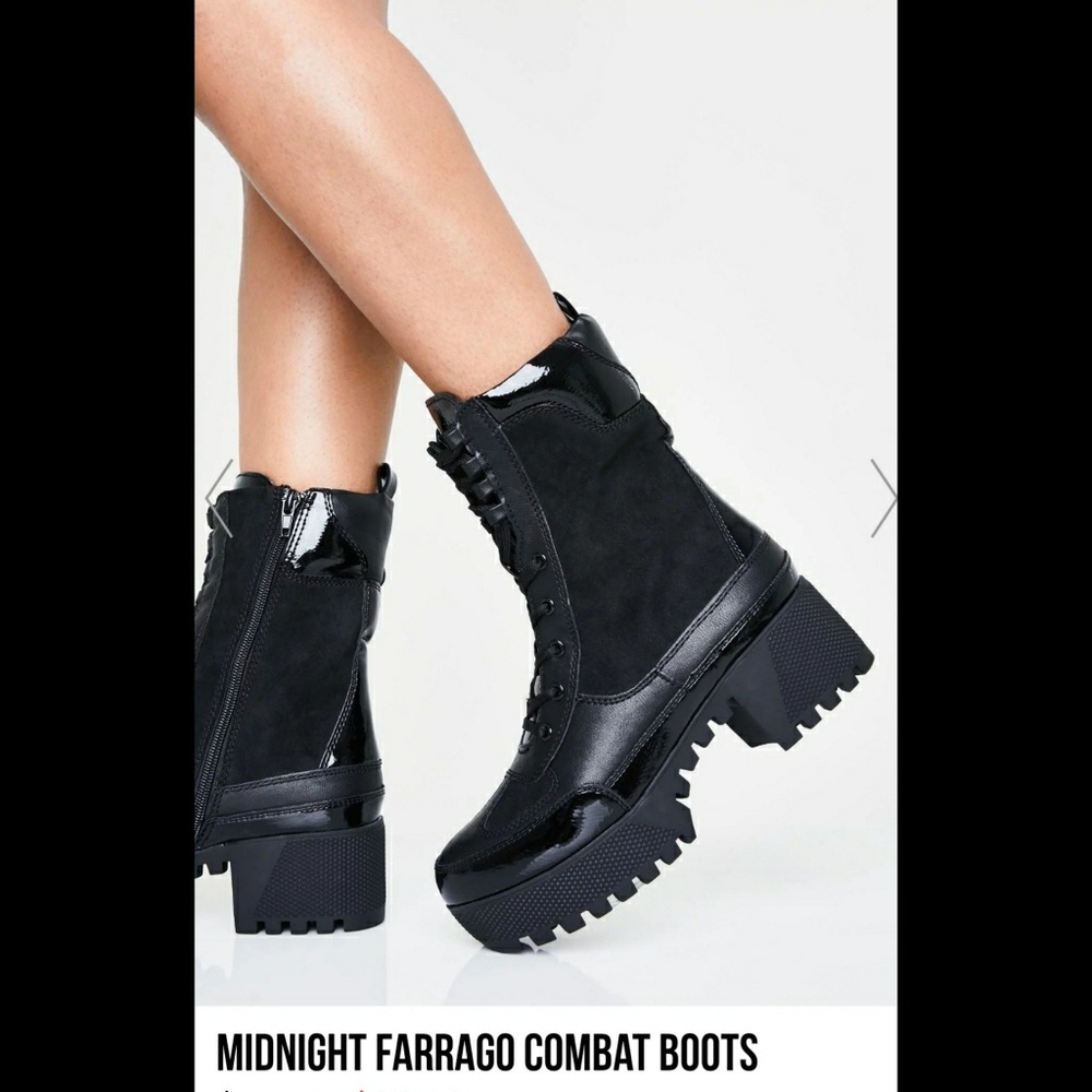Combat Boots - only wore once.
